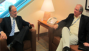 John F. Sopko meets with Ambassador James B. Cunningham at the U.S. Embassy-Kabul. (SIGAR photo)