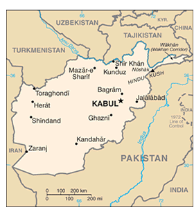 Map of Afghnistan
